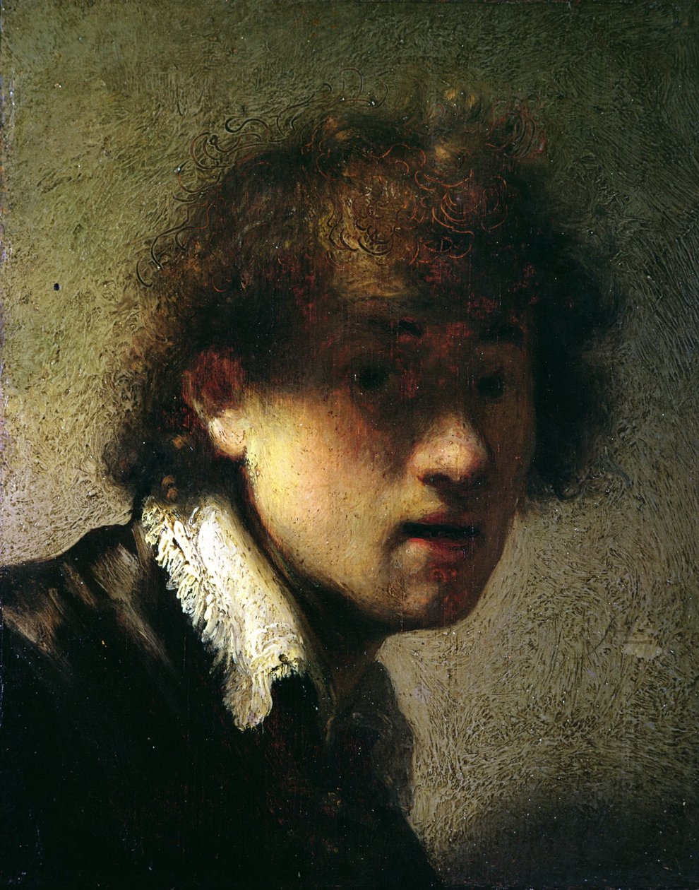 Głowa młodego mężczyzny lub autoportret, 1629 autorstwa Rembrandt van Rijn