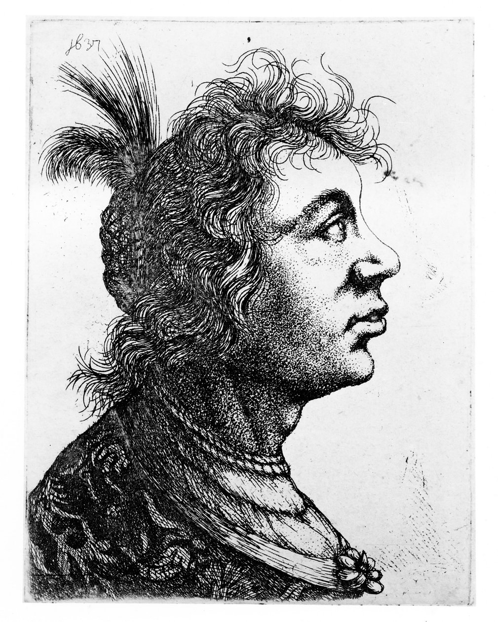 Głowa kobiety, 1637 autorstwa Rembrandt van Rijn