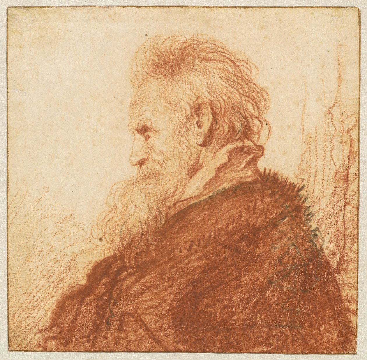 Głowa starca (rekto) autorstwa Rembrandt van Rijn