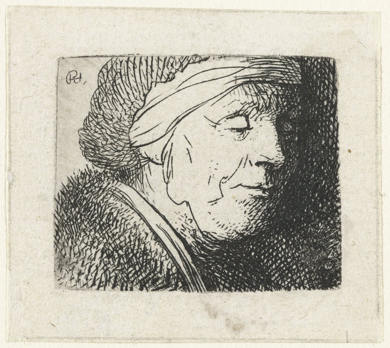Głowa starej kobiety autorstwa Rembrandt van Rijn