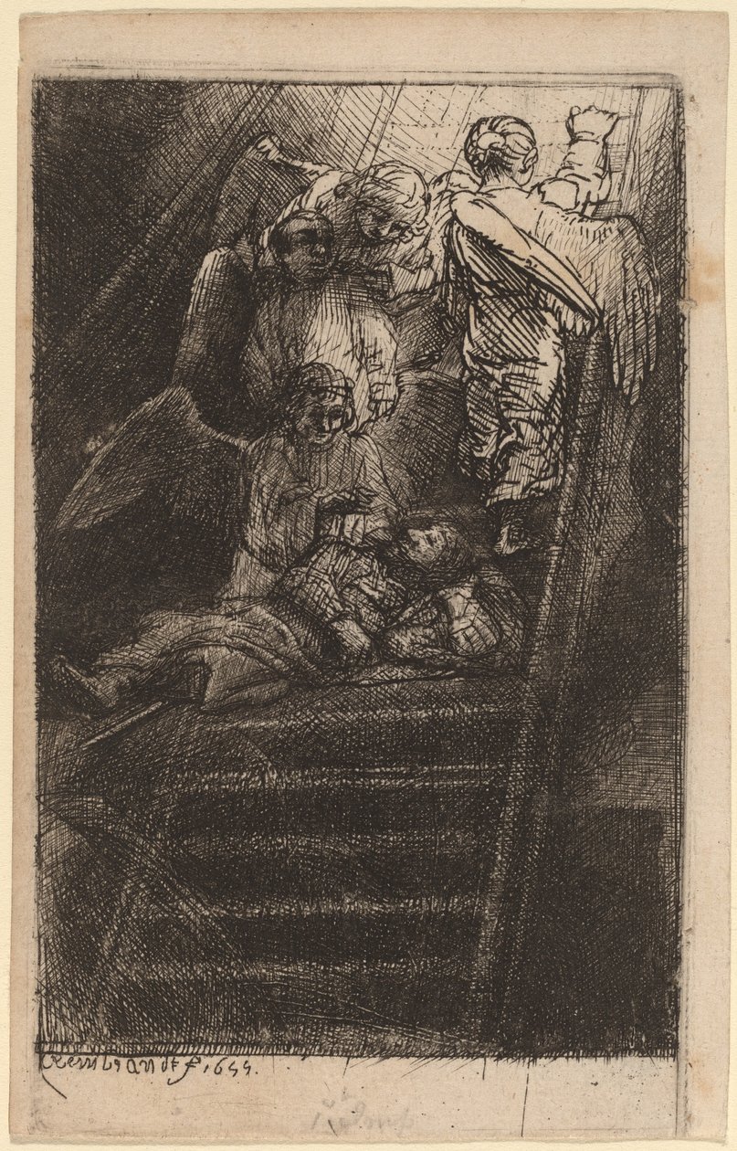drabina Jakuba autorstwa Rembrandt van Rijn