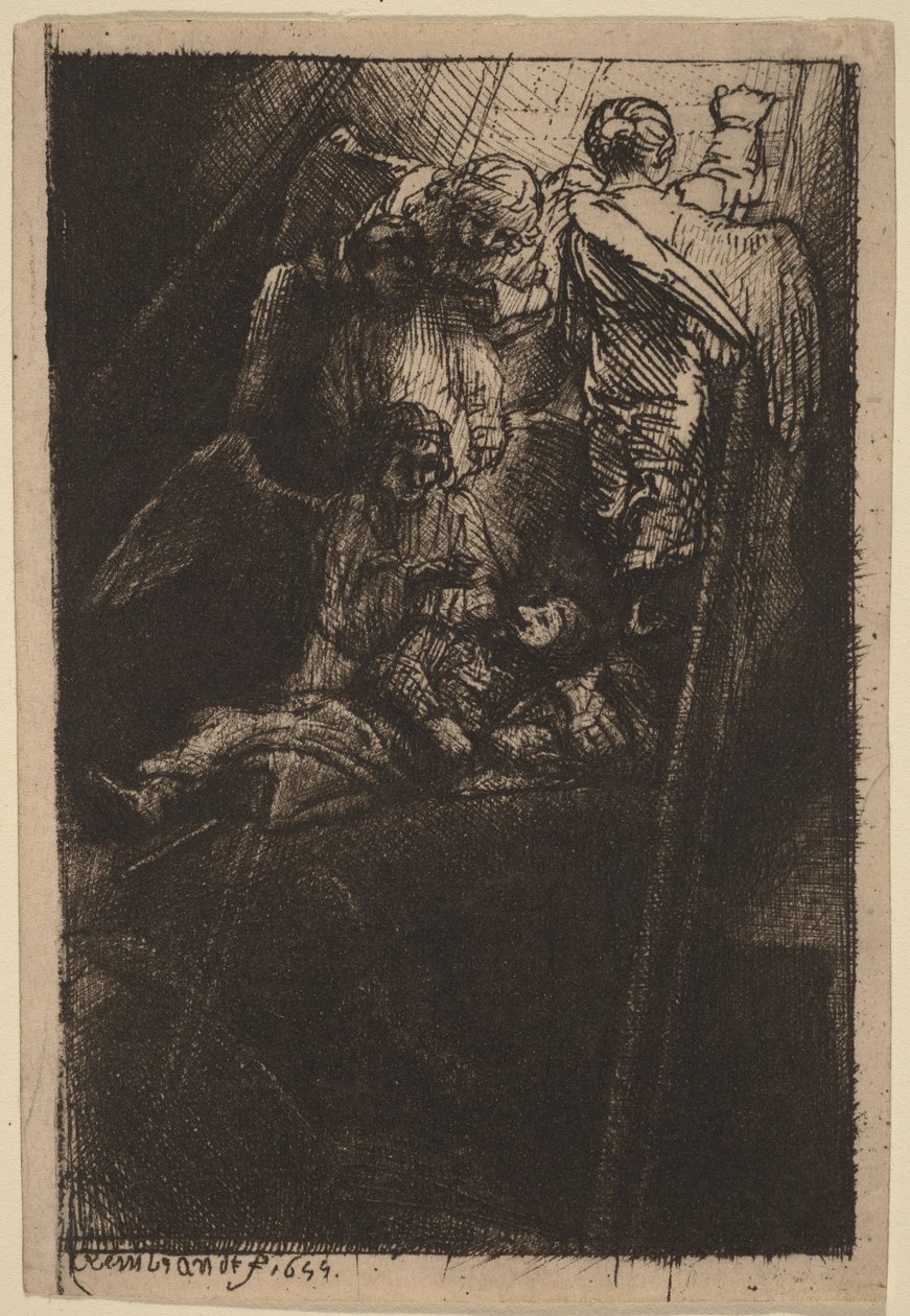 Drabina Jakuba autorstwa Rembrandt van Rijn