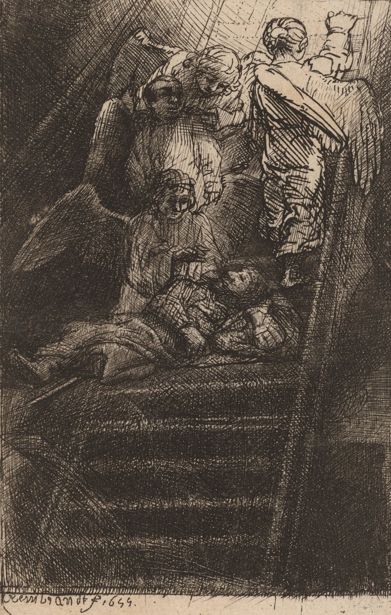 Drabina Jakuba, 1655. autorstwa Rembrandt van Rijn