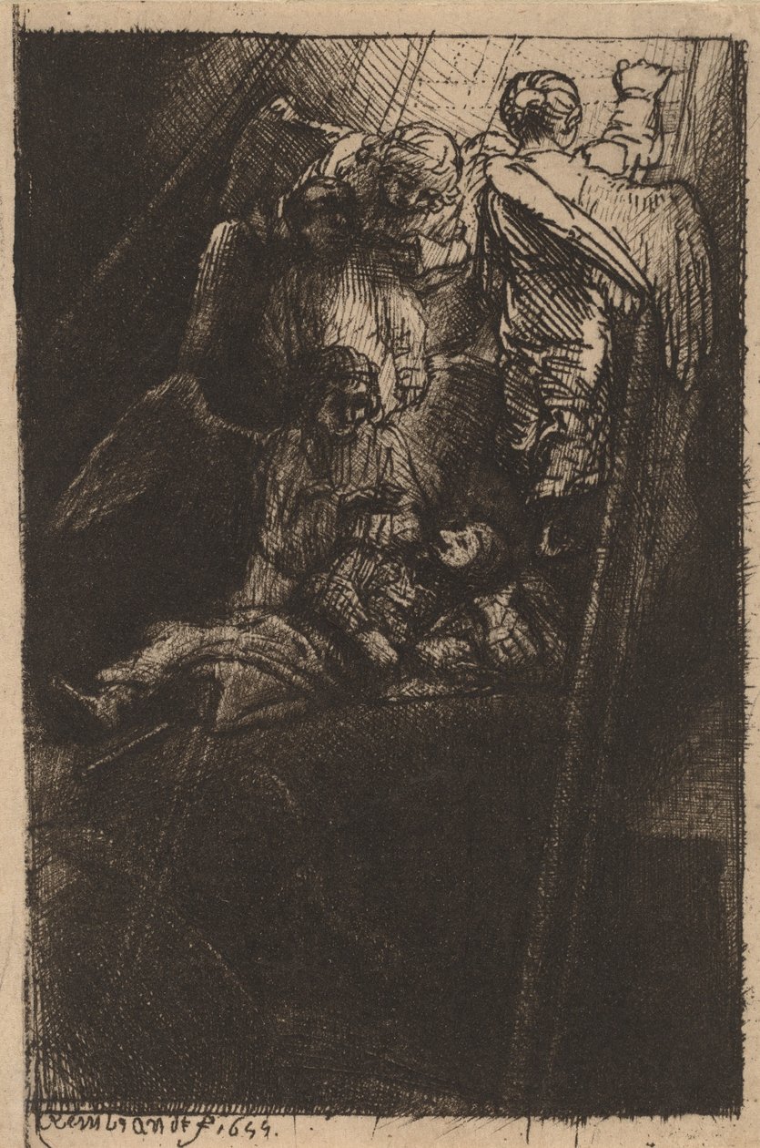 Drabina Jakuba, 1655. autorstwa Rembrandt van Rijn