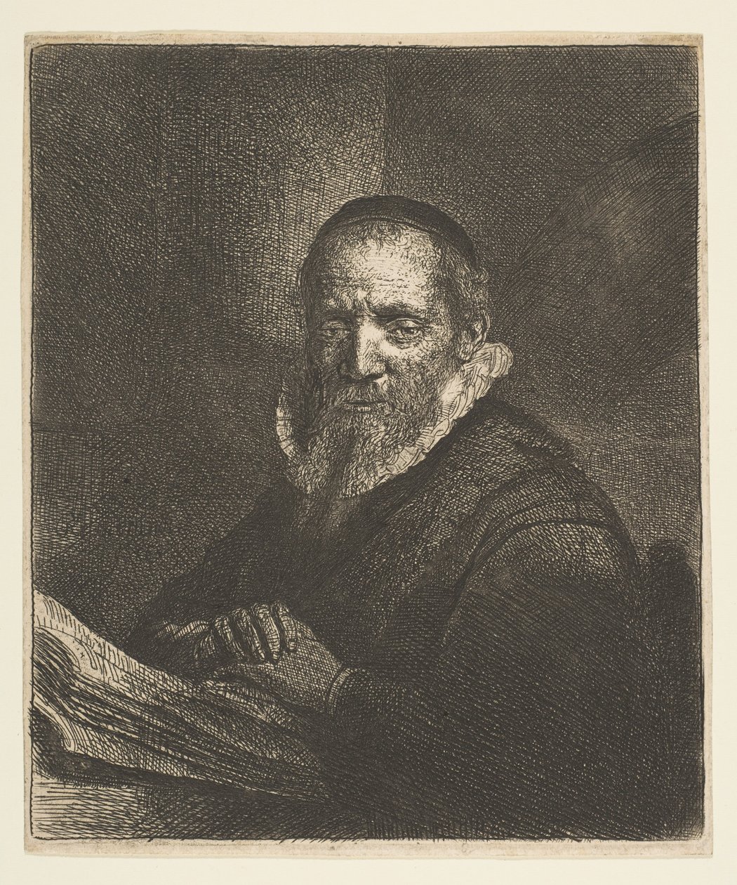 Jan Korneliusz Sylwiusz, 1633 autorstwa Rembrandt van Rijn