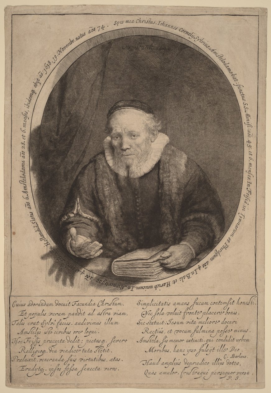 Jan Cornelisz. Sylvius autorstwa Rembrandt van Rijn