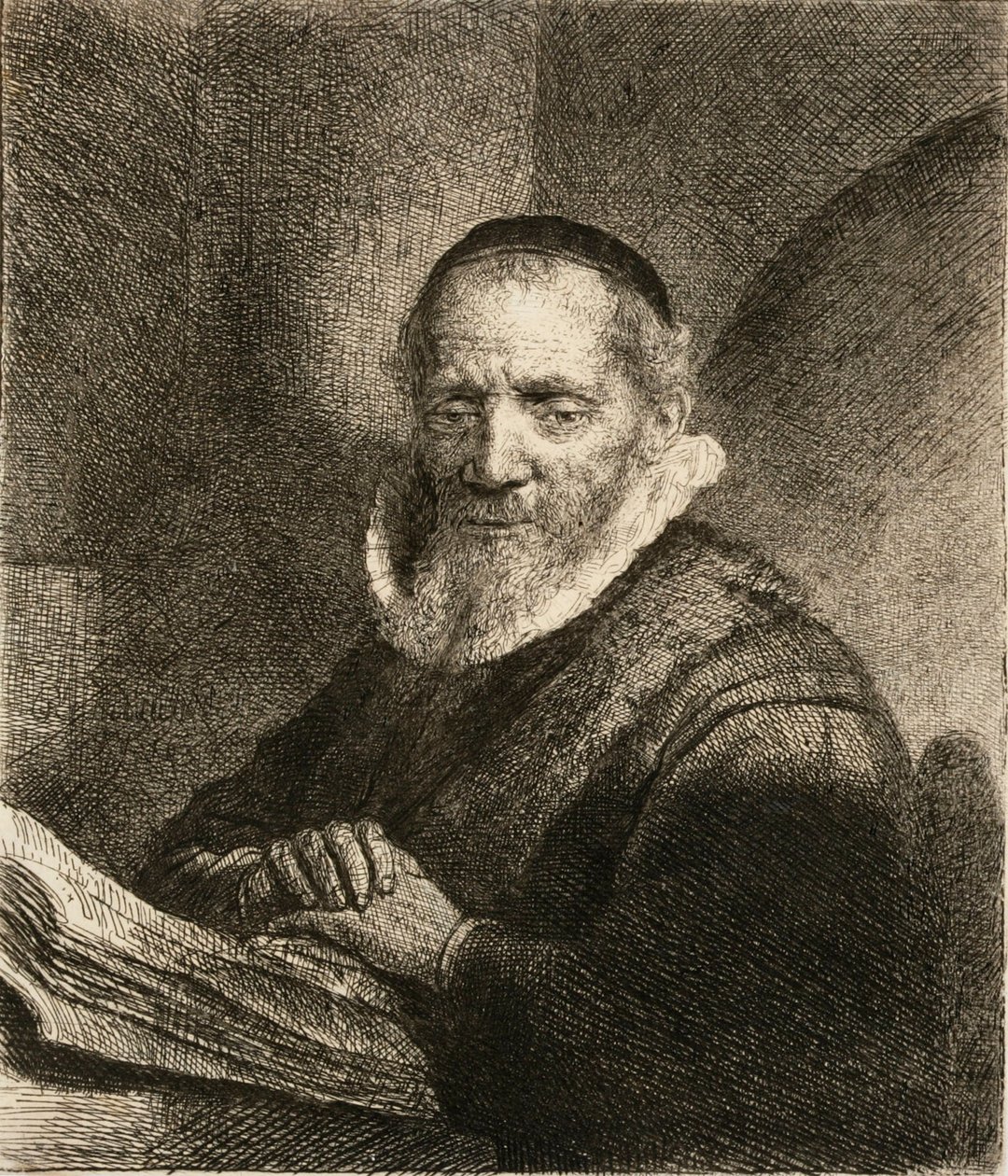 Jan Cornelisz Sylvius, kaznodzieja autorstwa Rembrandt van Rijn
