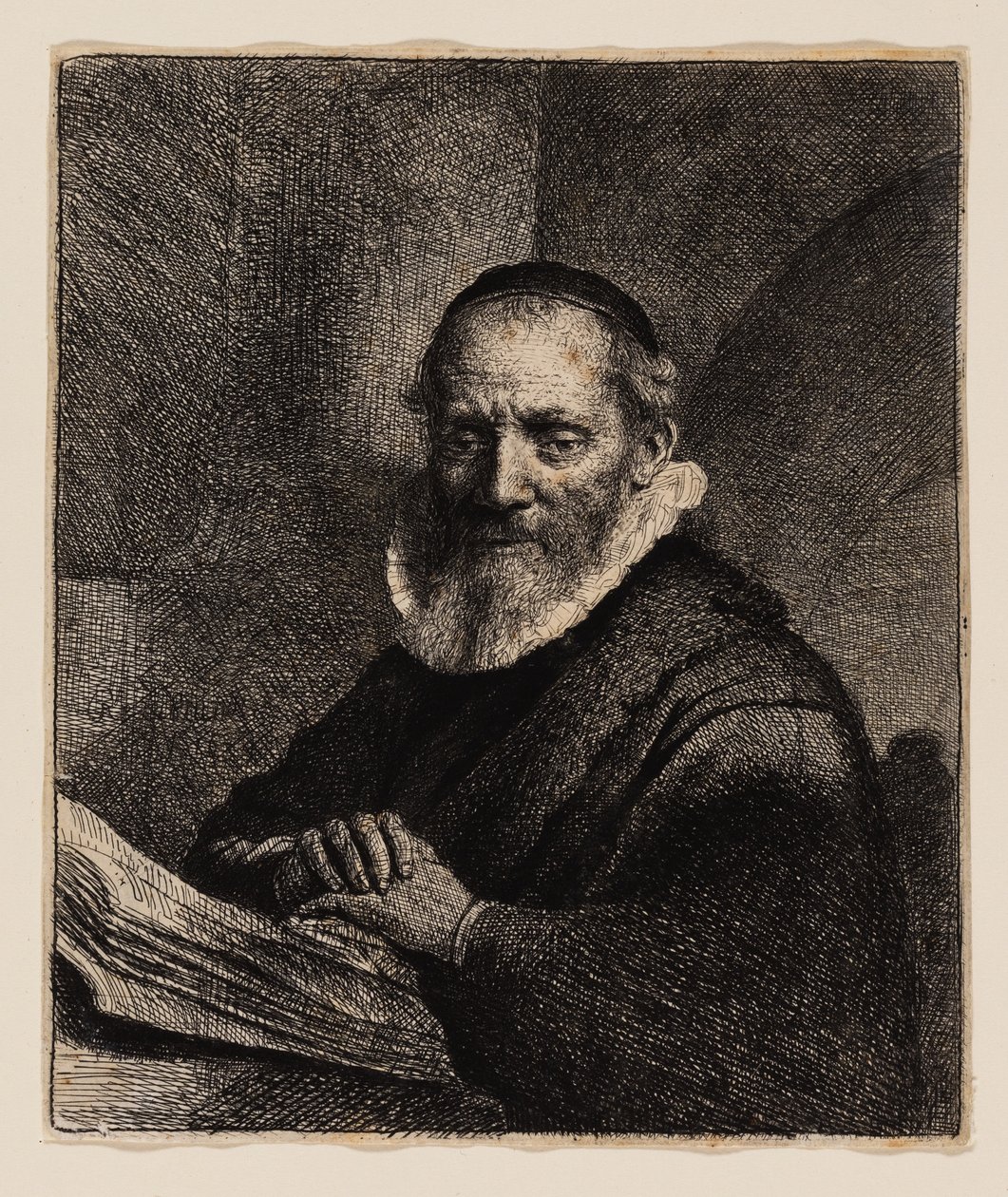 Jan Korneliusz Sylwiusz autorstwa Rembrandt van Rijn