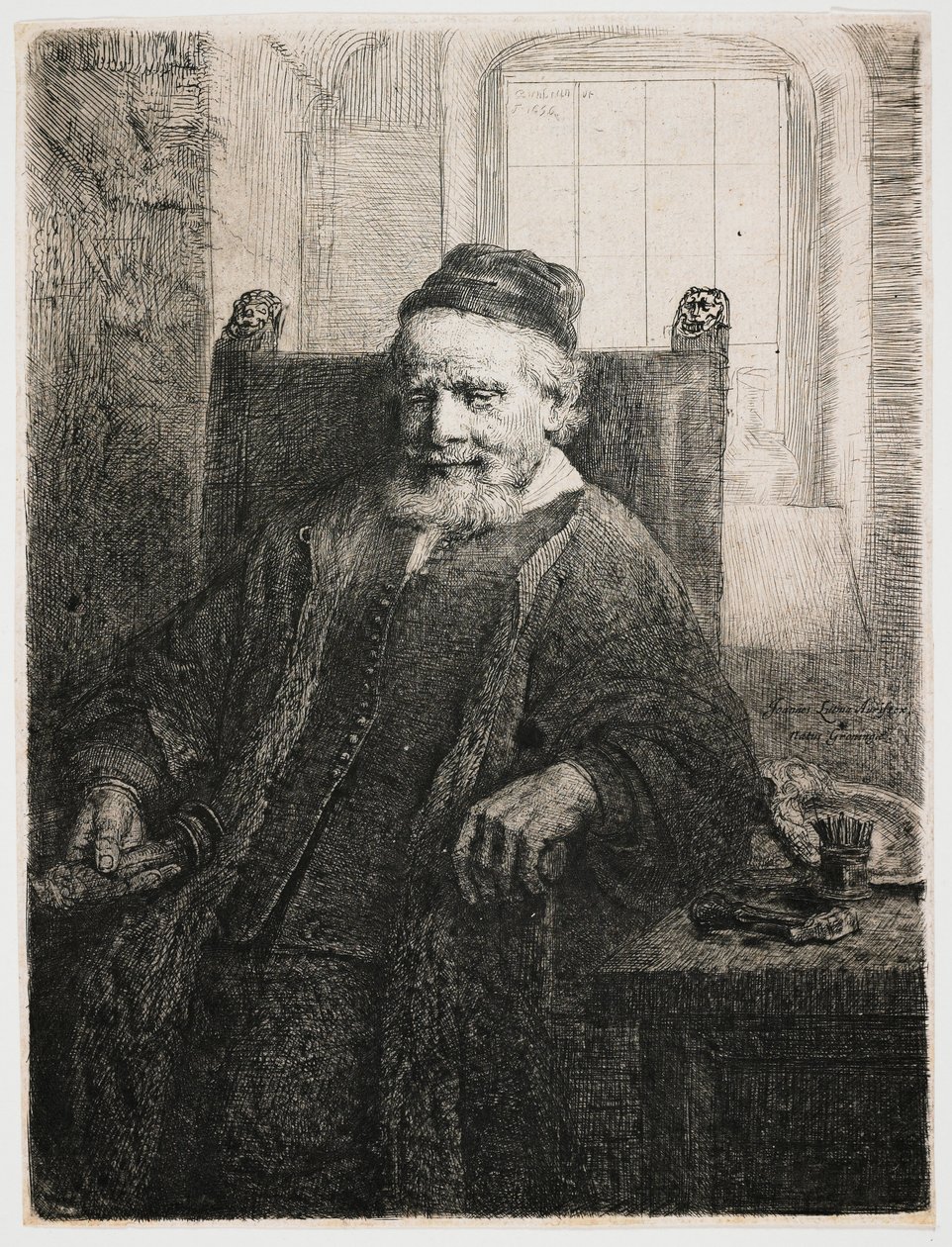 Jan Lutma, złotnik autorstwa Rembrandt van Rijn