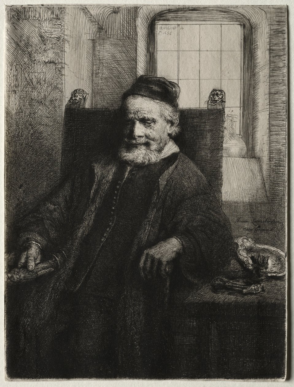 Jan Lutma, złotnik, 1656. autorstwa Rembrandt van Rijn