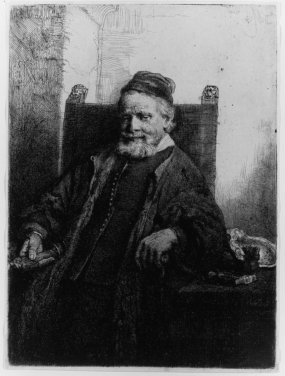 Jan Lutma, złotnik, 1656 autorstwa Rembrandt van Rijn
