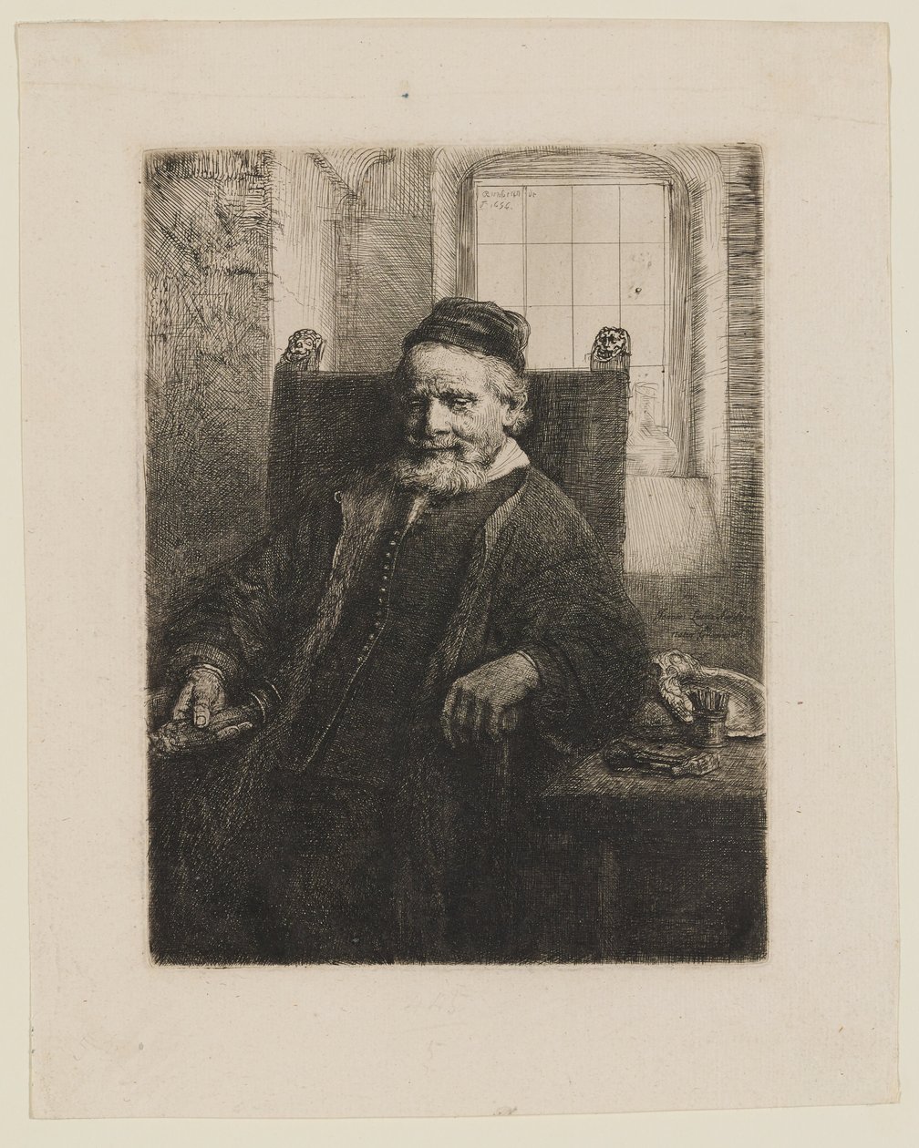 Jan Lutma, starszy, złotnik i rzeźbiarz autorstwa Rembrandt van Rijn