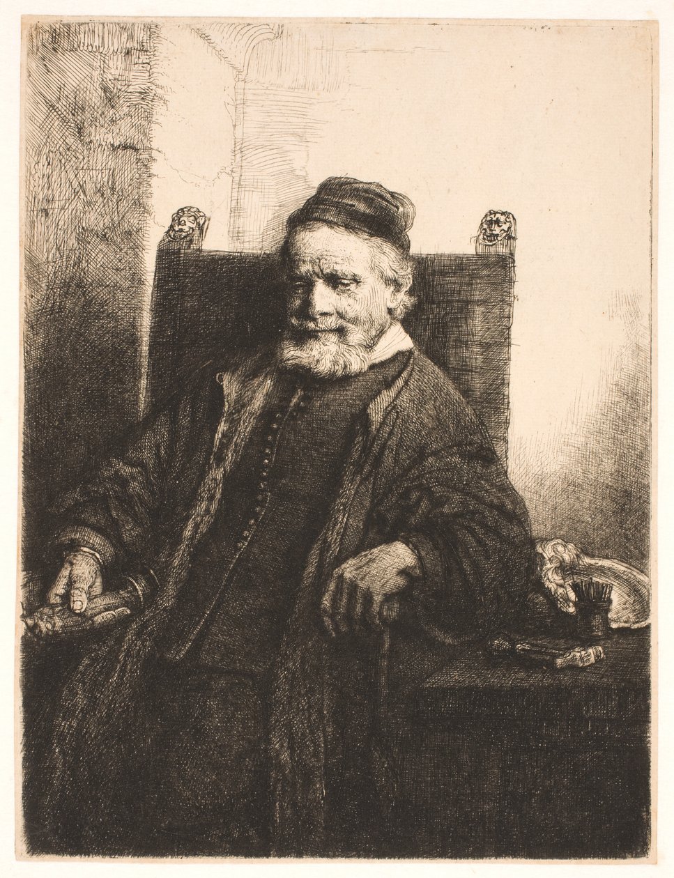 Jan Lutma, starszy, złotnik i rzeźbiarz autorstwa Rembrandt van Rijn