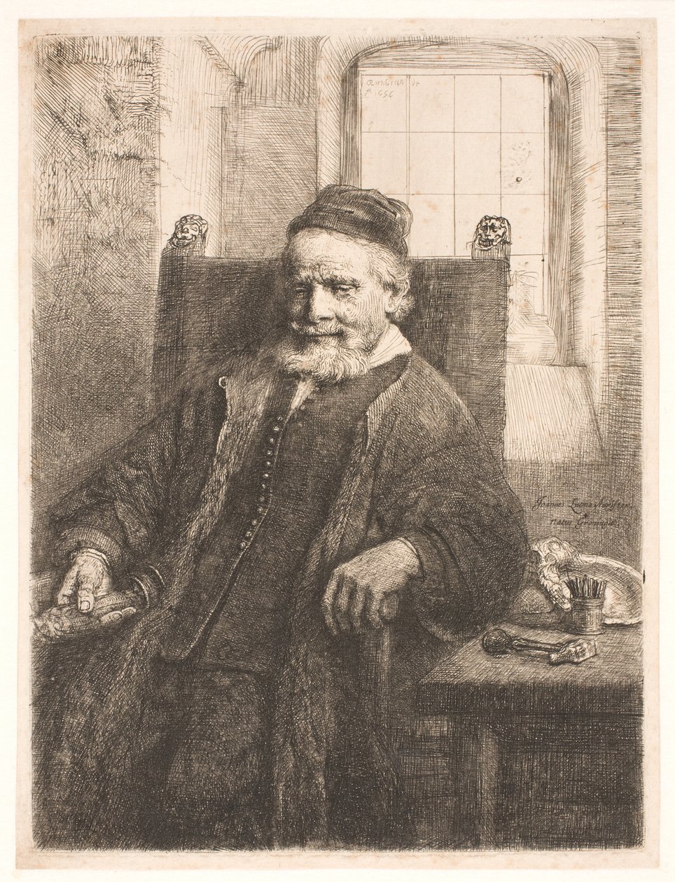Jan Lutma, starszy, złotnik i rzeźbiarz autorstwa Rembrandt van Rijn