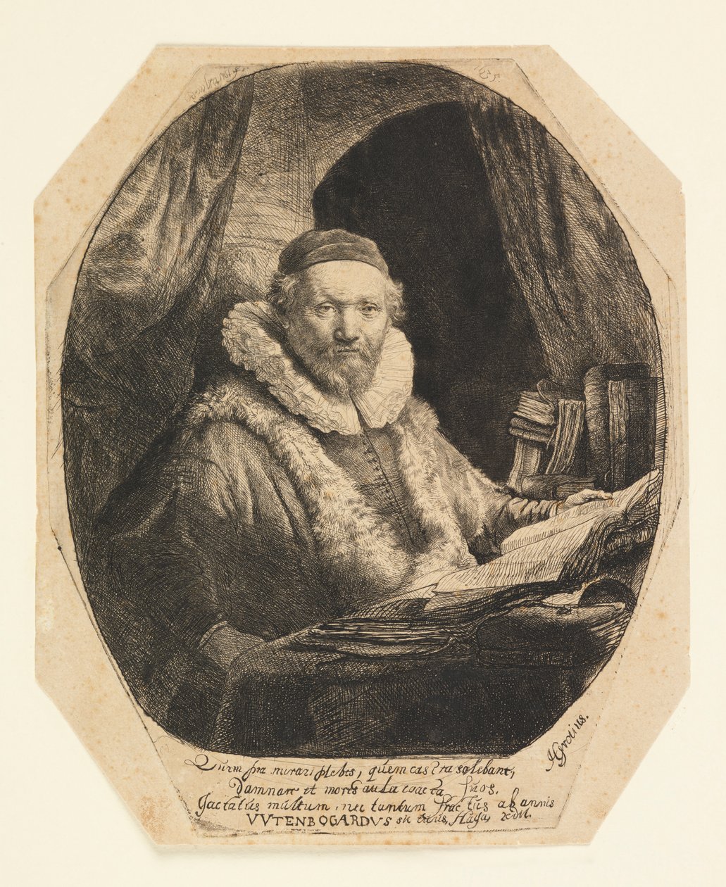 Jan Uytenbogaert (1557-1644), kaznodzieja remonstrantów autorstwa Rembrandt van Rijn