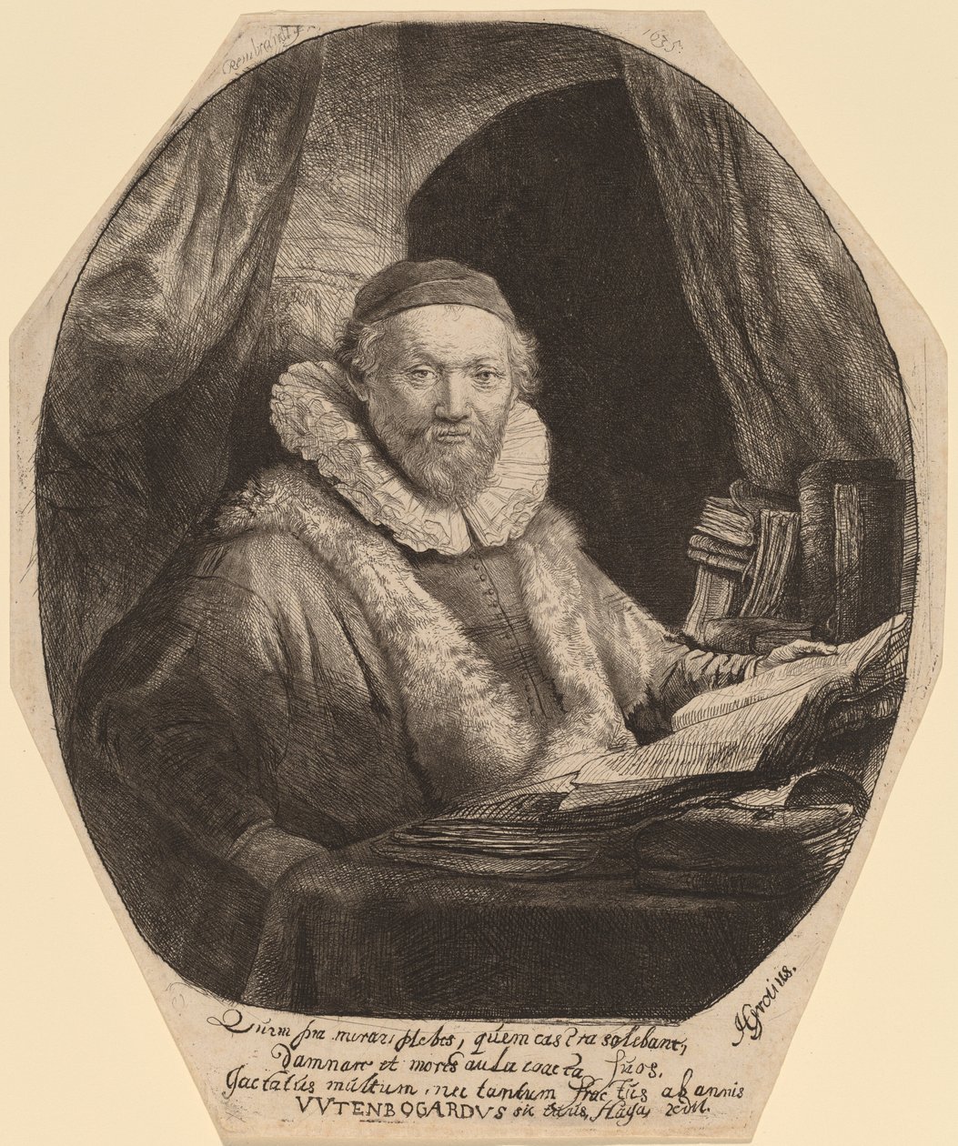 Jan Uytenbogaert autorstwa Rembrandt van Rijn