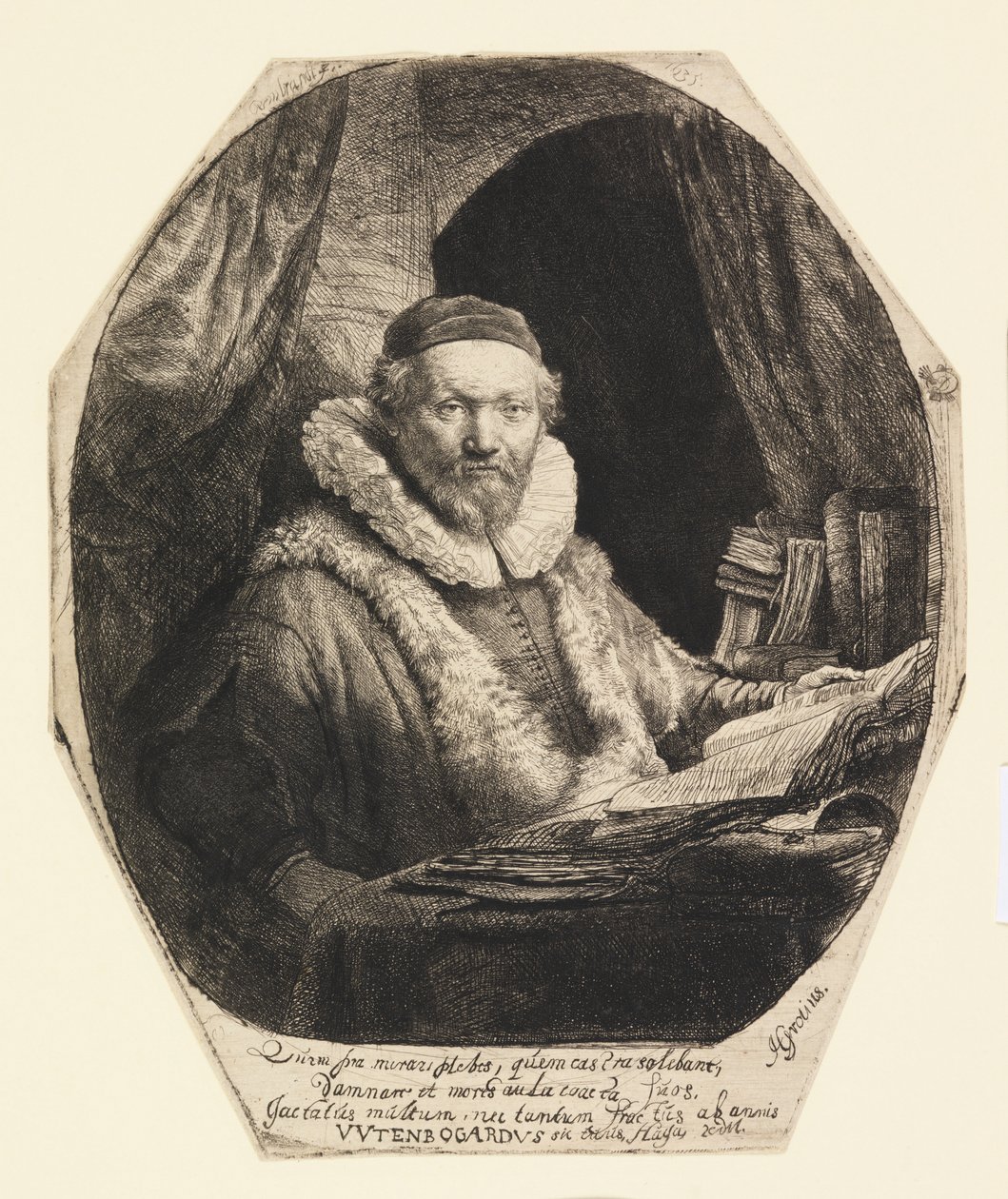 Jan Uytenbogaert, kaznodzieja autorstwa Rembrandt van Rijn