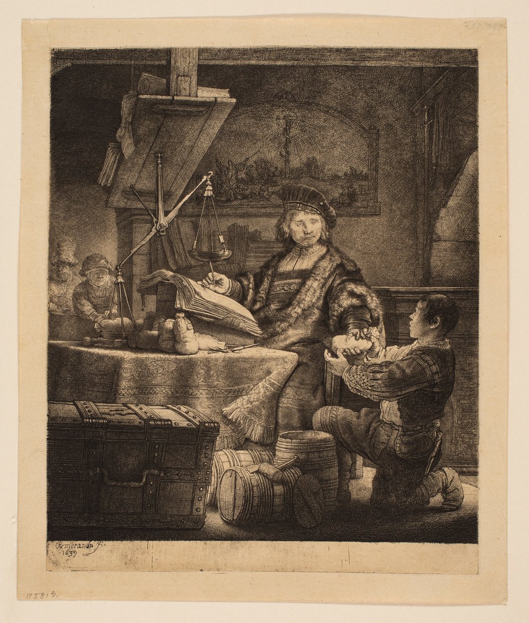 Jan Uytenbogaert, sekretarz generalny („Złoty Waga”) autorstwa Rembrandt van Rijn