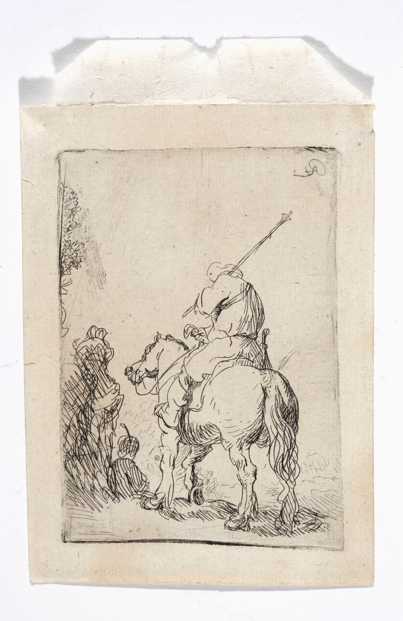 Jeździec w turbanie na koniu autorstwa Rembrandt van Rijn