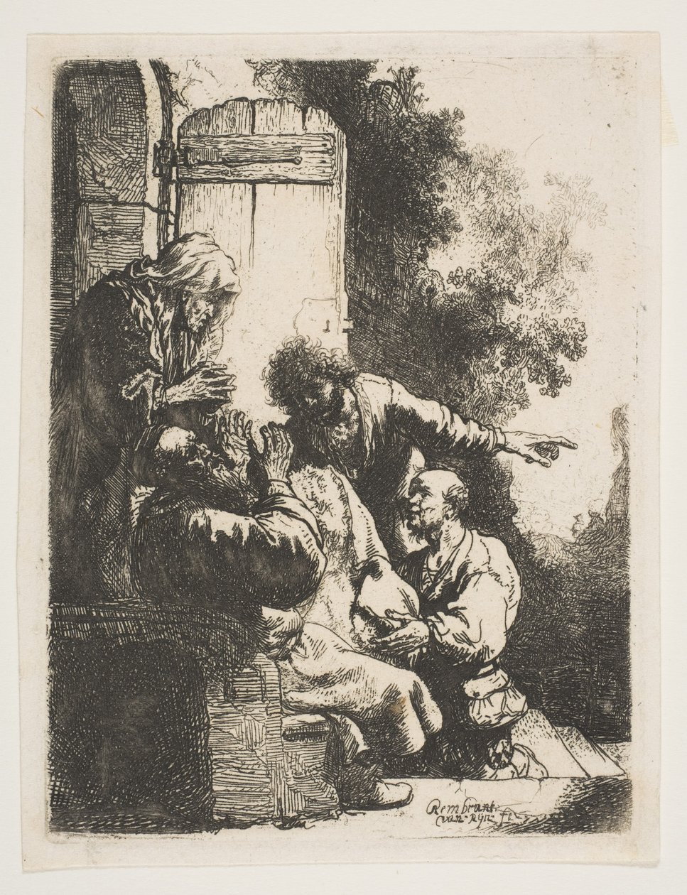 Płaszcz Józefa przywieziony do Jakuba, ok. godz. 1633. autorstwa Rembrandt van Rijn