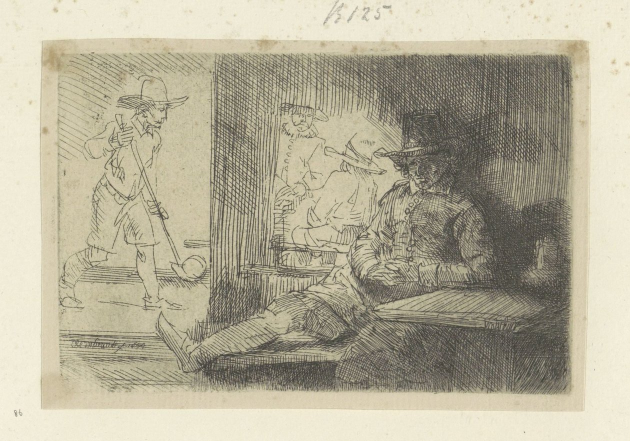 Kolfspel Kolekcja osiemdziesięciu pięciu oryginalnych grafik (tytuł serii) autorstwa Rembrandt van Rijn