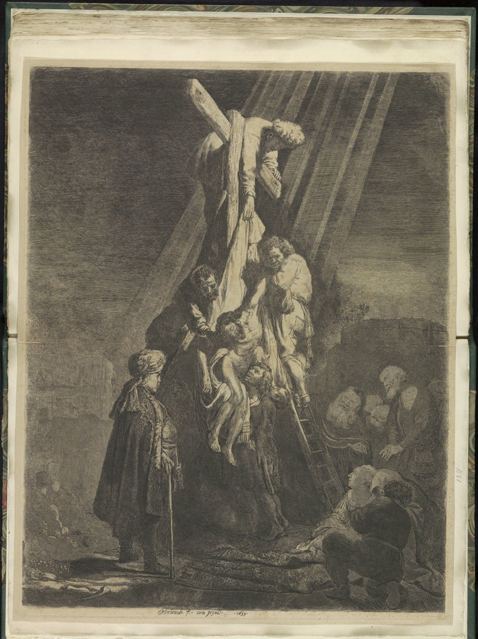 Nazwa Kruisaf: tweedowy plaat Kolekcja osiemdziesięciu pięciu oryginalnych grafik (tytuł serii) autorstwa Rembrandt van Rijn