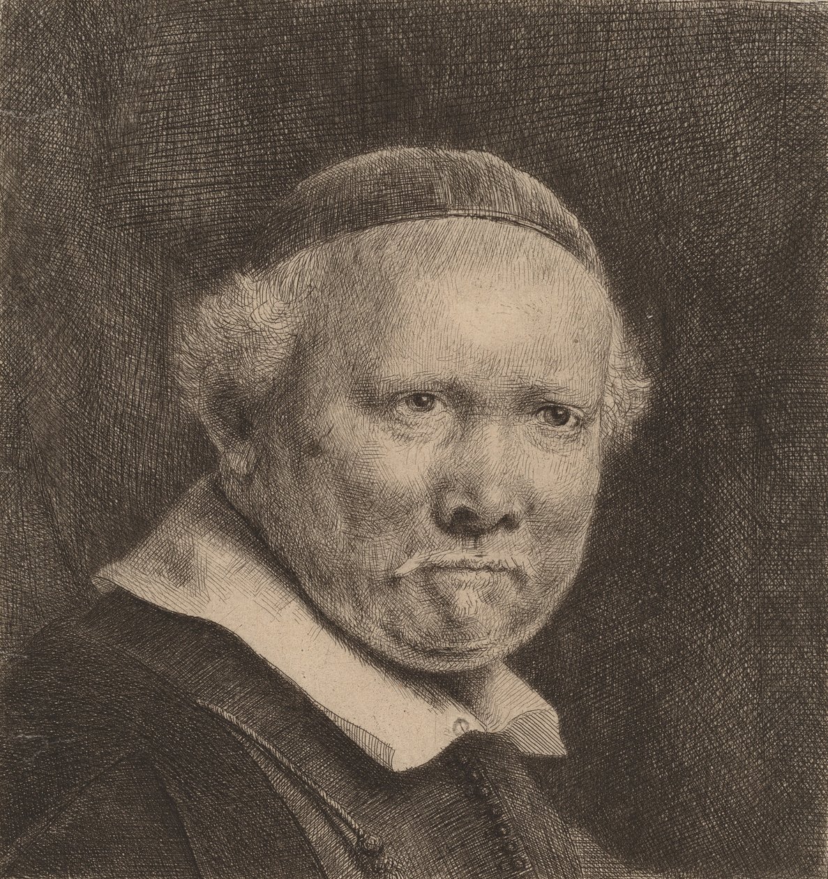 Lieven Willemsz van Coppenol: Większa płyta, 1658. autorstwa Rembrandt van Rijn