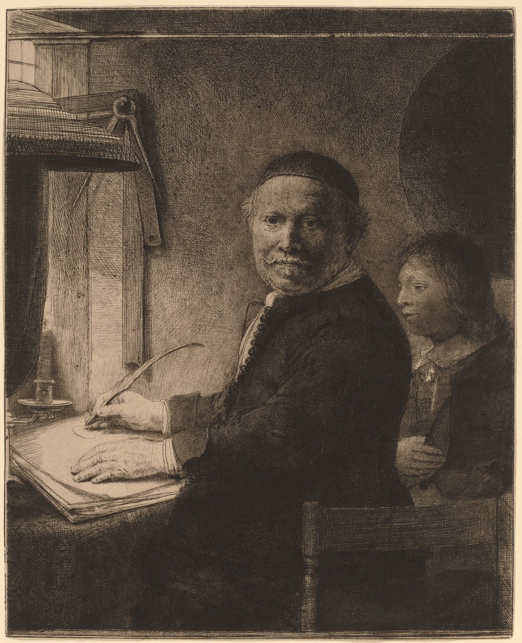 Lieven Willemsz van Coppenol: Mniejsza płyta autorstwa Rembrandt van Rijn