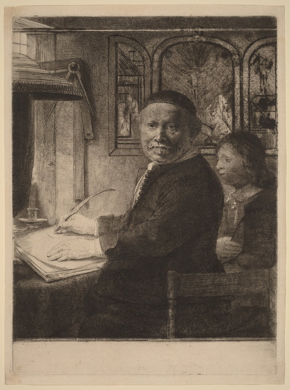 Lieven Willemsz van Coppenol: „Mniejszy talerz” autorstwa Rembrandt van Rijn