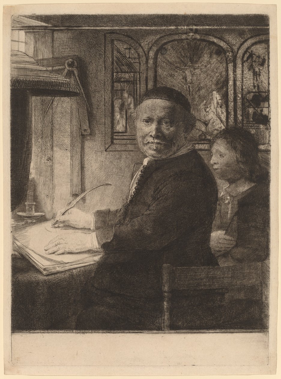 Lieven Willemsz van Coppenol: Mniejsza płyta, ok. 1930 1658. autorstwa Rembrandt van Rijn