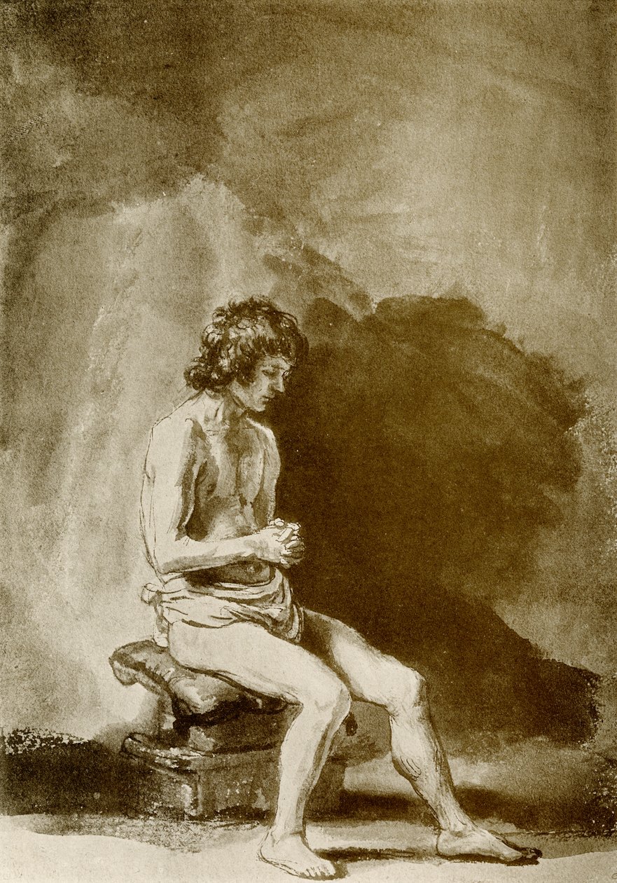 Akt męski autorstwa Rembrandt van Rijn