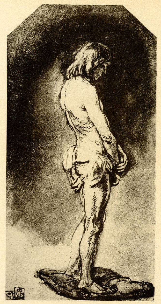 Akt męski autorstwa Rembrandt van Rijn