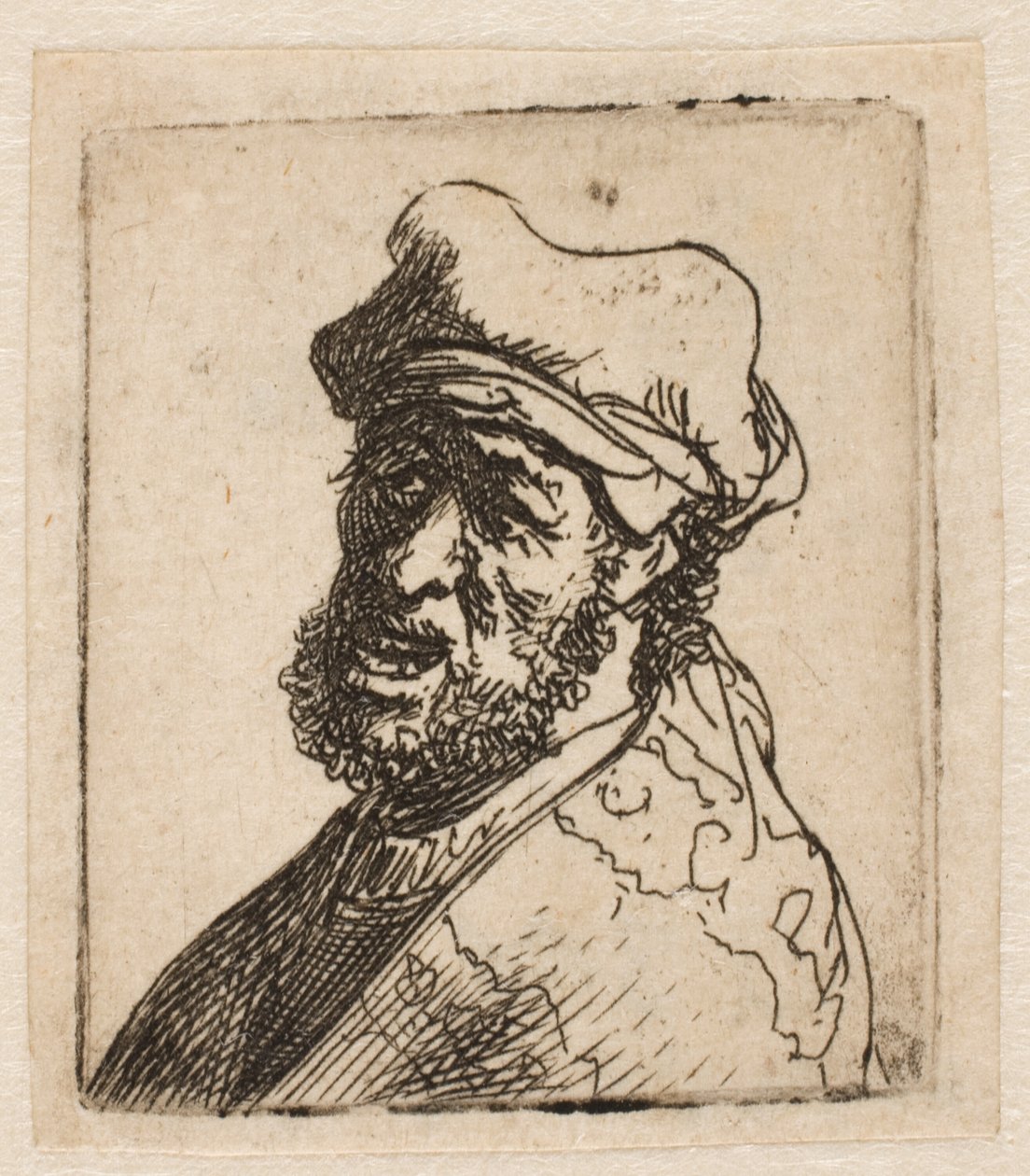 Krzyczący mężczyzna, trzy czwarte po lewej stronie: popiersie autorstwa Rembrandt van Rijn