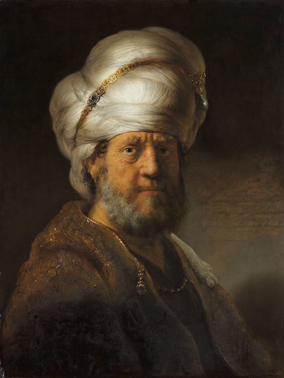 Mężczyzna w orientalnej odzieży Popiersie mężczyzny w orientalnym stroju autorstwa Rembrandt van Rijn