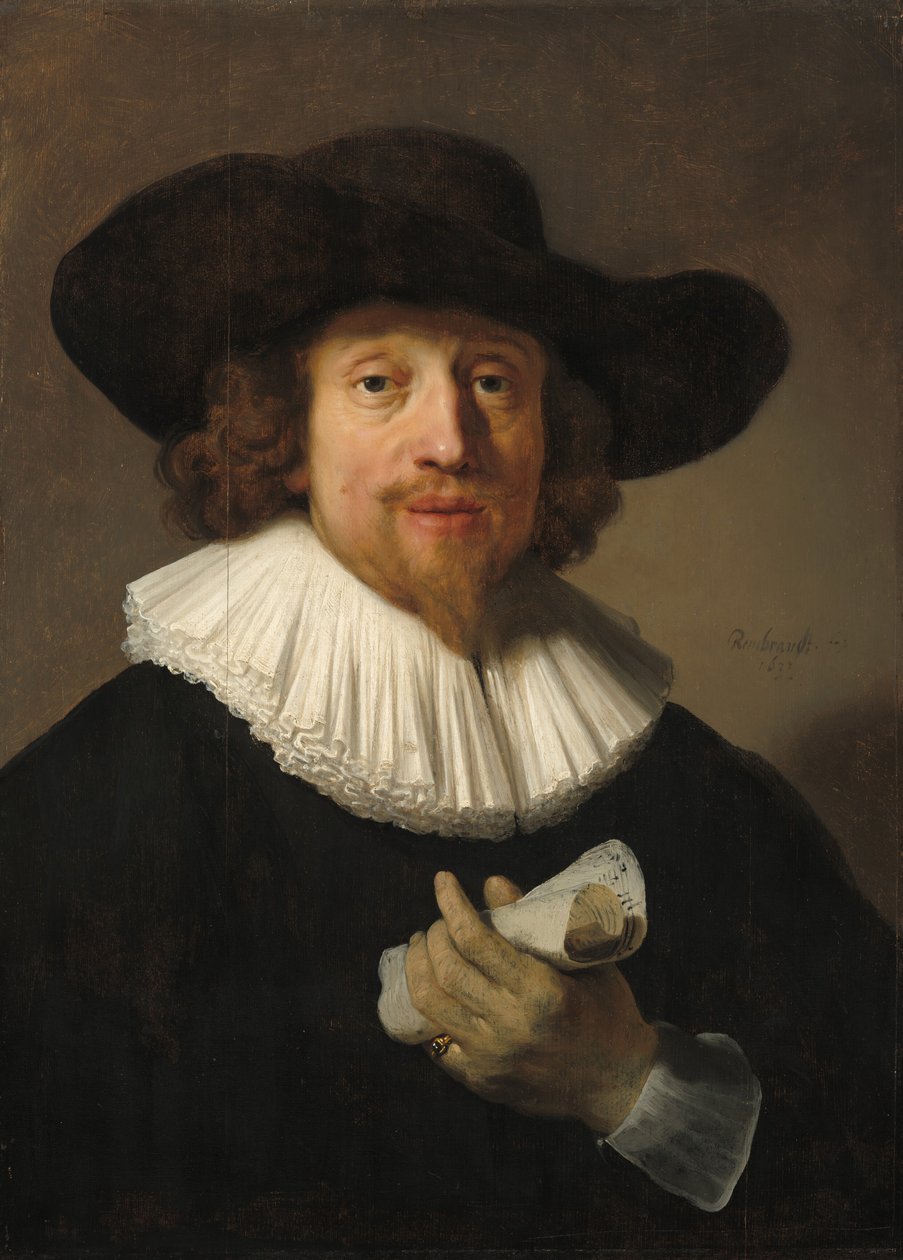 Człowiek z nutą autorstwa Rembrandt van Rijn