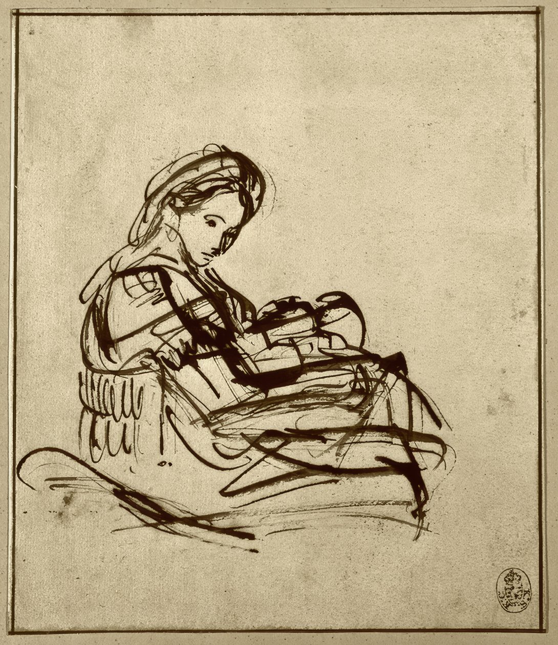 Maryja z dzieckiem autorstwa Rembrandt van Rijn