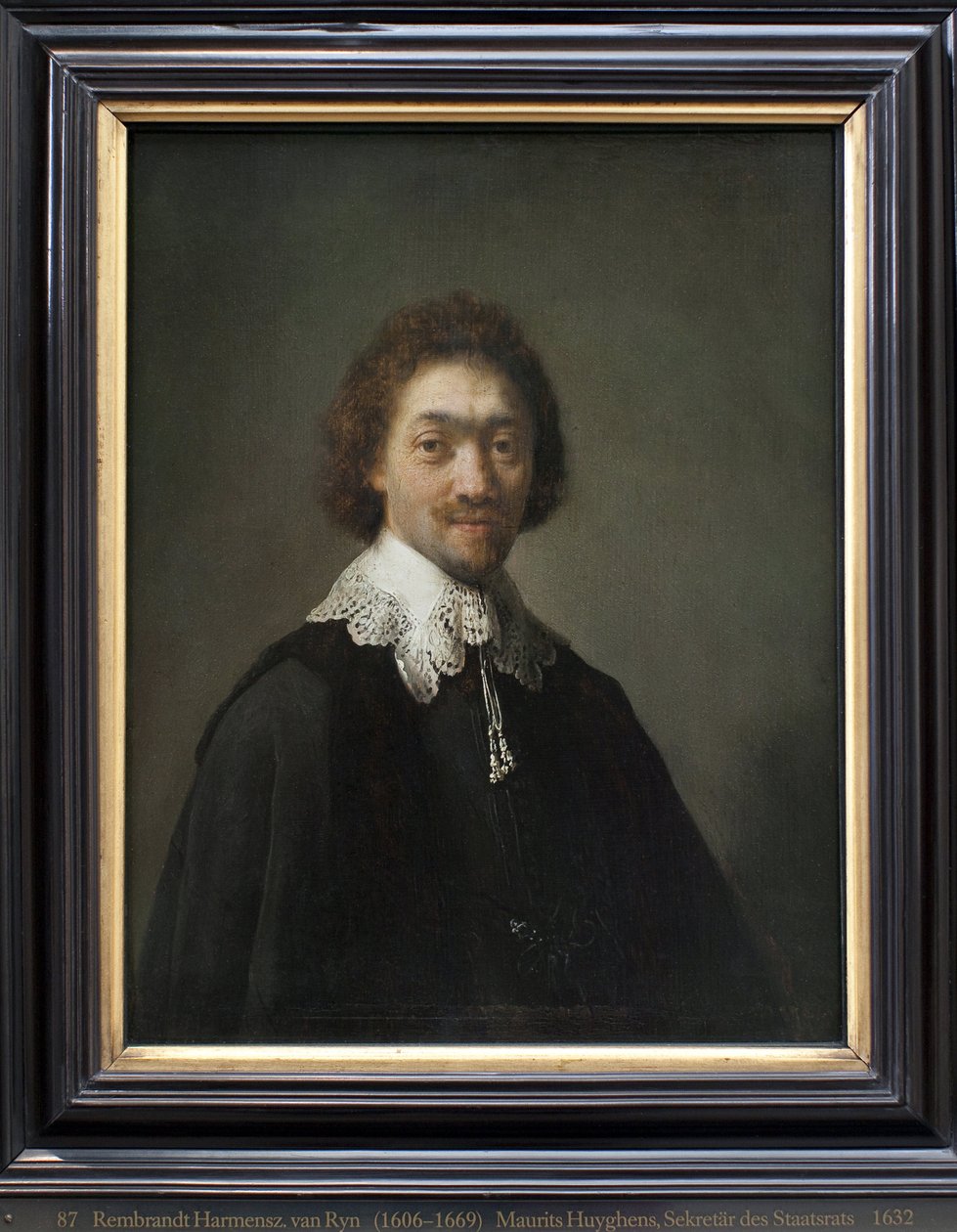 Maurits Huygens, sekretarz stanu w Lahaye (Holandia). Obraz Harmensz van Rijn Rembrandt (1606-1669), olej na drewnie autorstwa Rembrandt van Rijn