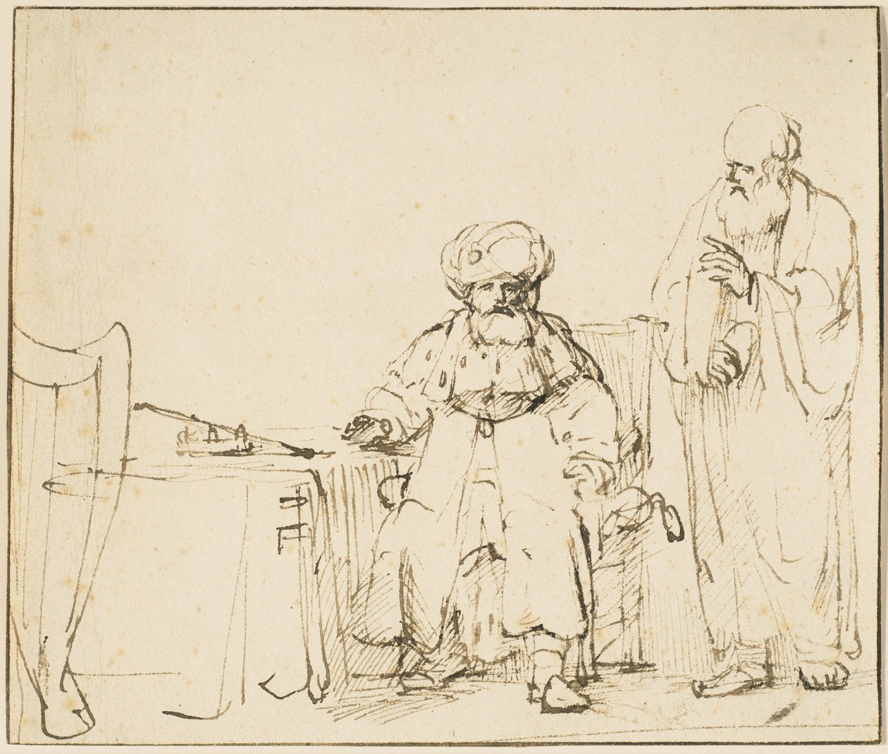 Natan upominający Dawida, ok. 1652-53 autorstwa Rembrandt van Rijn
