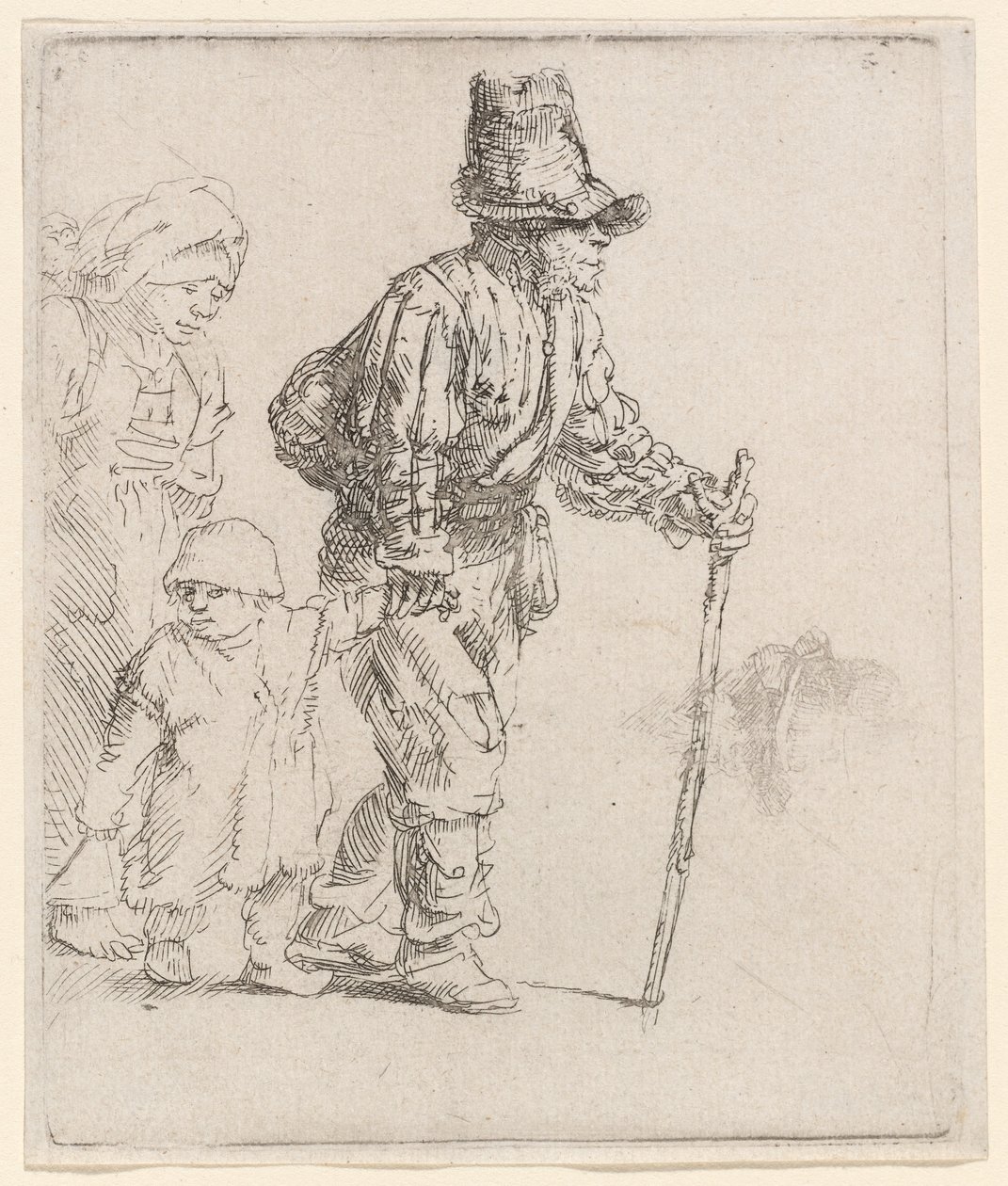 Chłopska rodzina na włóczędze autorstwa Rembrandt van Rijn