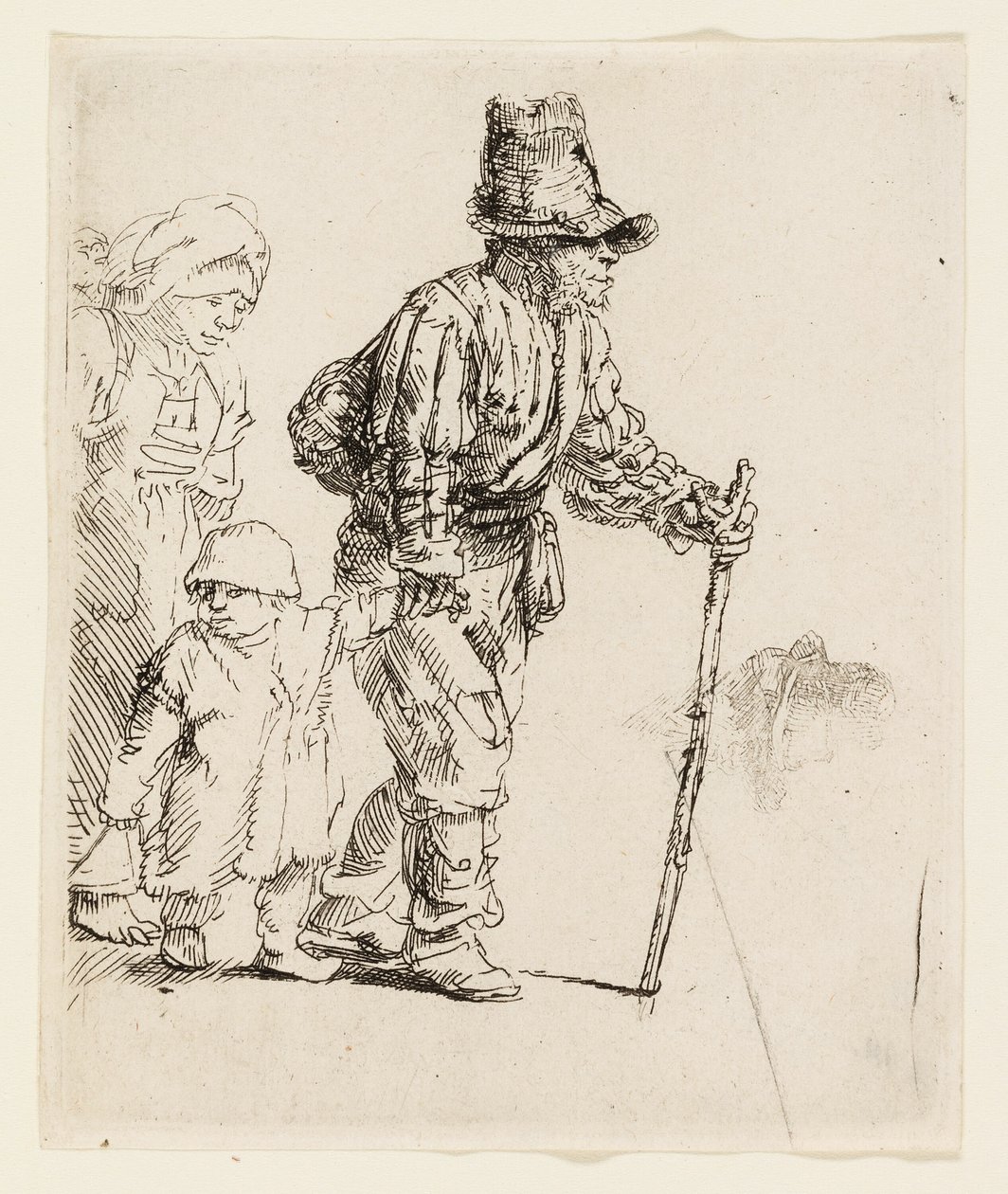 Chłopska rodzina na włóczędze autorstwa Rembrandt van Rijn