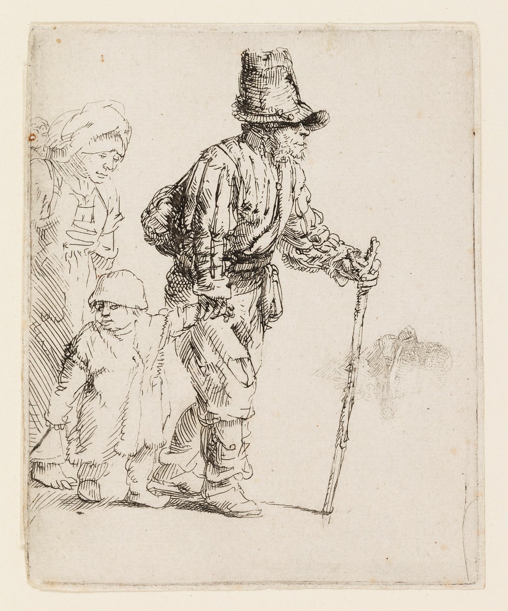 Chłopska rodzina na włóczędze autorstwa Rembrandt van Rijn