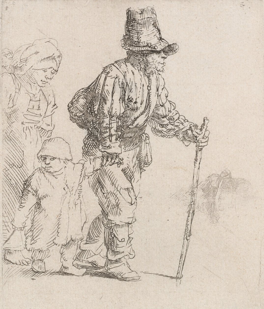 Chłopska rodzina na włóczędze, ok. 1930 r. 1652. autorstwa Rembrandt van Rijn