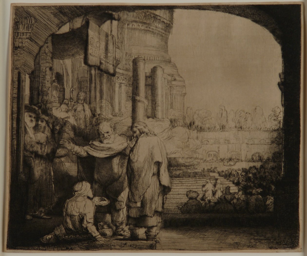 Piotr i Jan przy Bramie Świątyni autorstwa Rembrandt van Rijn