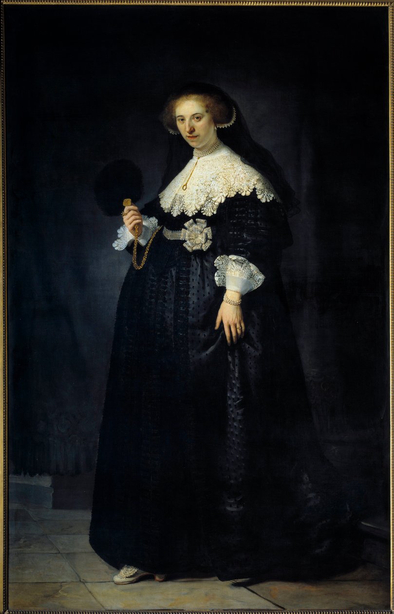 Portrait en pied de Oopjen Coppit, kobieta – Maertens Soolmans Obraz Harmensz van Rijn dit Rembrandt (1606-1669) autorstwa Rembrandt van Rijn