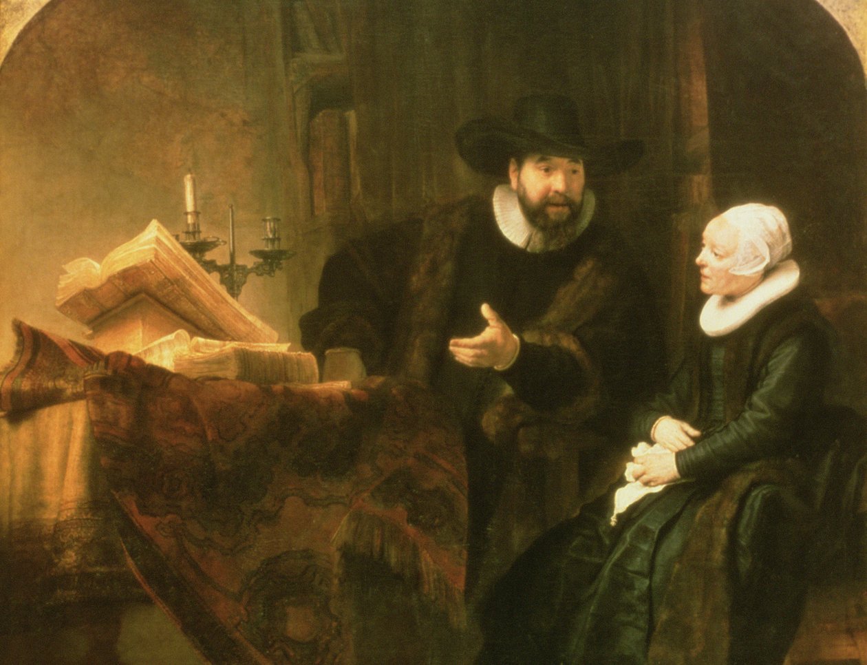 Portret Korneliusza Anslo i jego żony, 1641 autorstwa Rembrandt van Rijn