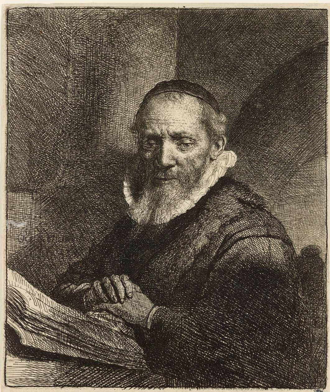 Portret Jana Cornelisa Sylviusa, kaznodziei, 1633. autorstwa Rembrandt van Rijn
