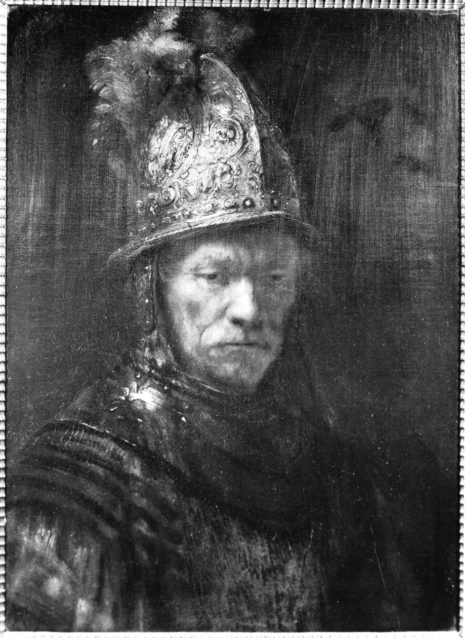 Portret mężczyzny w złotym hełmie, 1648 autorstwa Rembrandt van Rijn