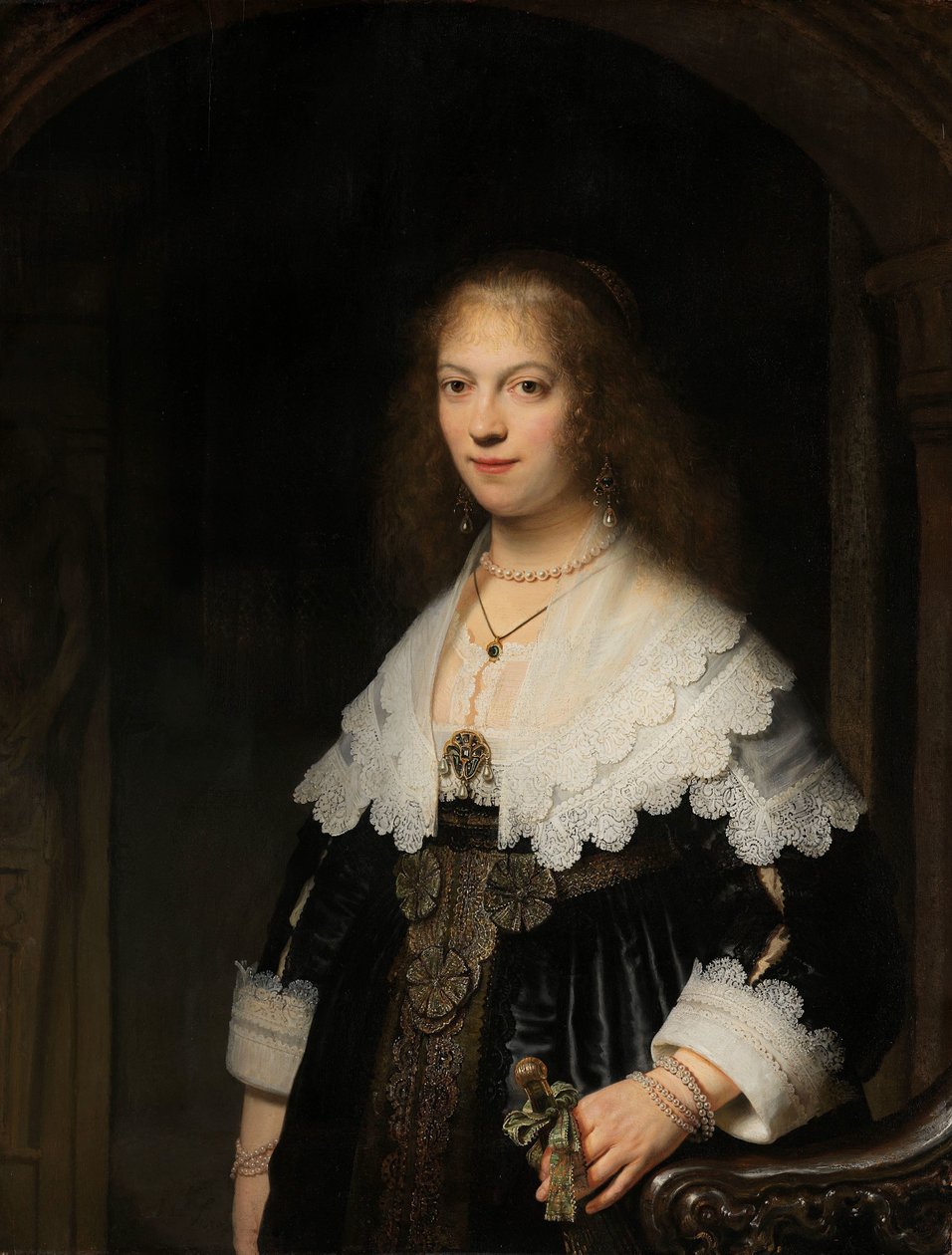 Portret kobiety, prawdopodobnie Maria Trip Portret kobiety, prawdopodobnie Marii Trip autorstwa Rembrandt van Rijn