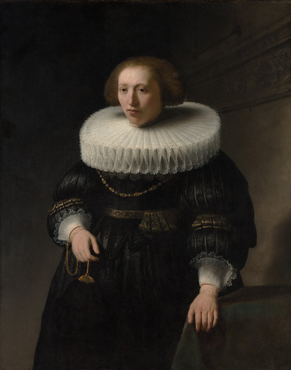 Portret kobiety, prawdopodobnie członka rodziny Van Beresteyn, 1632. autorstwa Rembrandt van Rijn