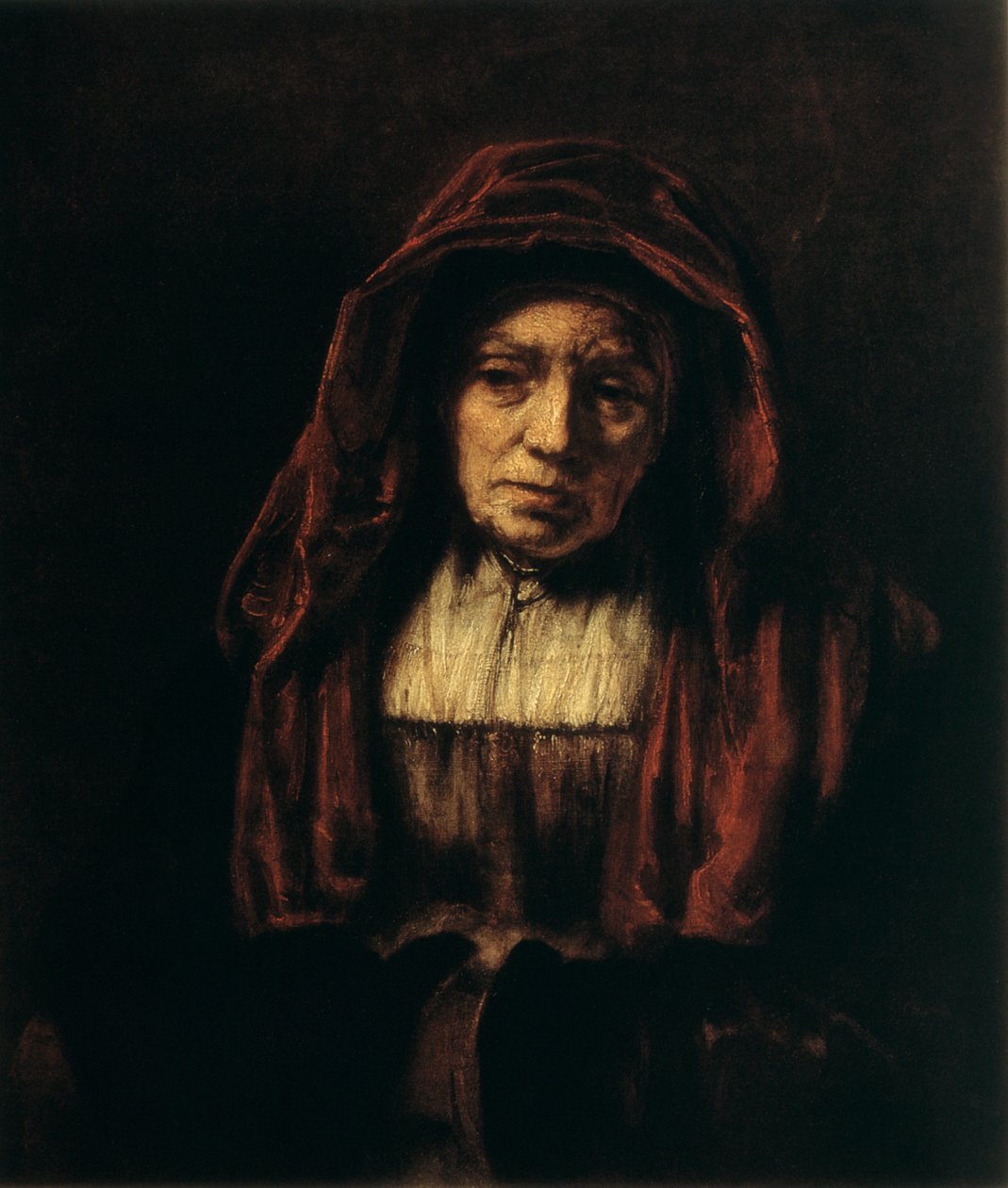 Portret starej kobiety, 1654 autorstwa Rembrandt van Rijn